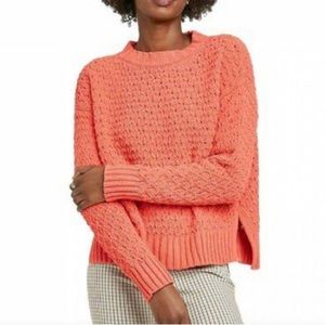 A New Day Textured
Pullover Sweater Orange/Red